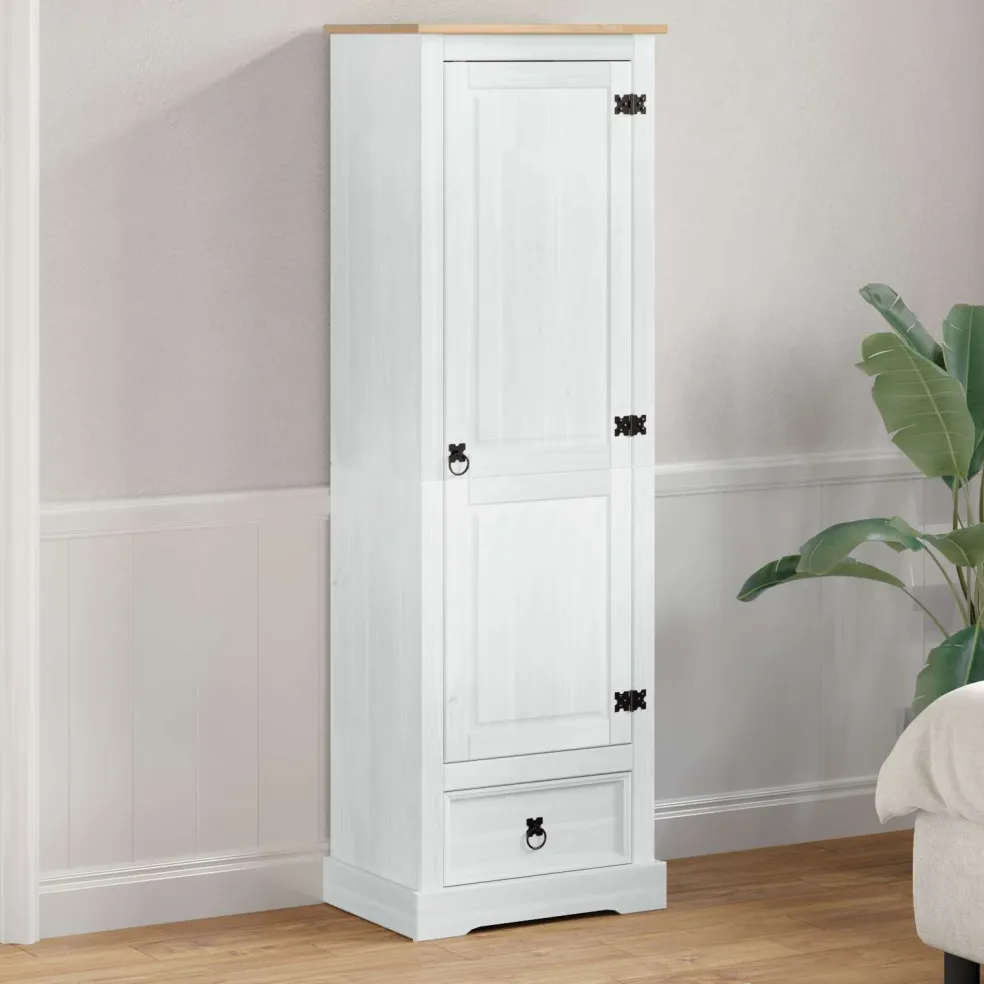 vidaXL Kasten Wit 55 x 38 x 170 cm Massief grenenhout