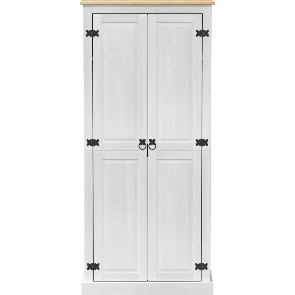 vidaXL Kasten Wit 76 x 50 x 170 cm Massief grenenhout