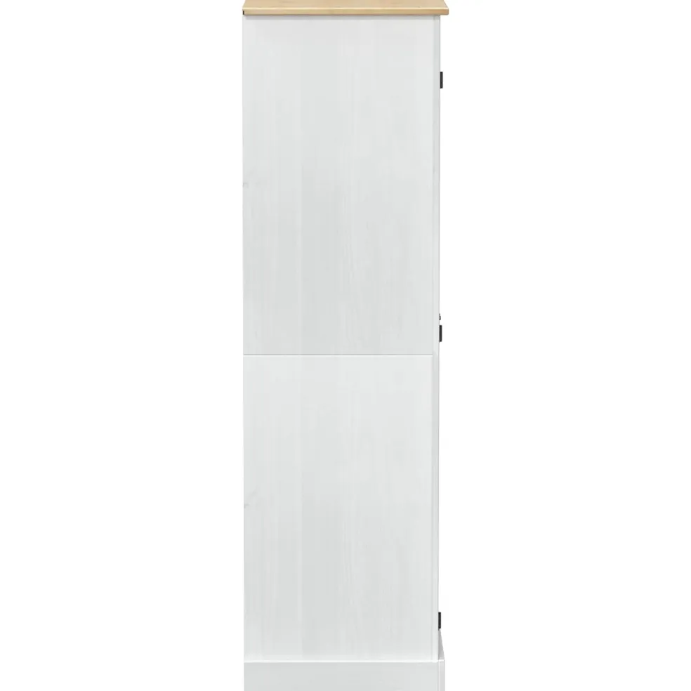 vidaXL Kasten Wit 76 x 50 x 170 cm Massief grenenhout