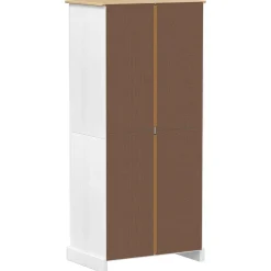 vidaXL Kasten Wit 76 x 50 x 170 cm Massief grenenhout