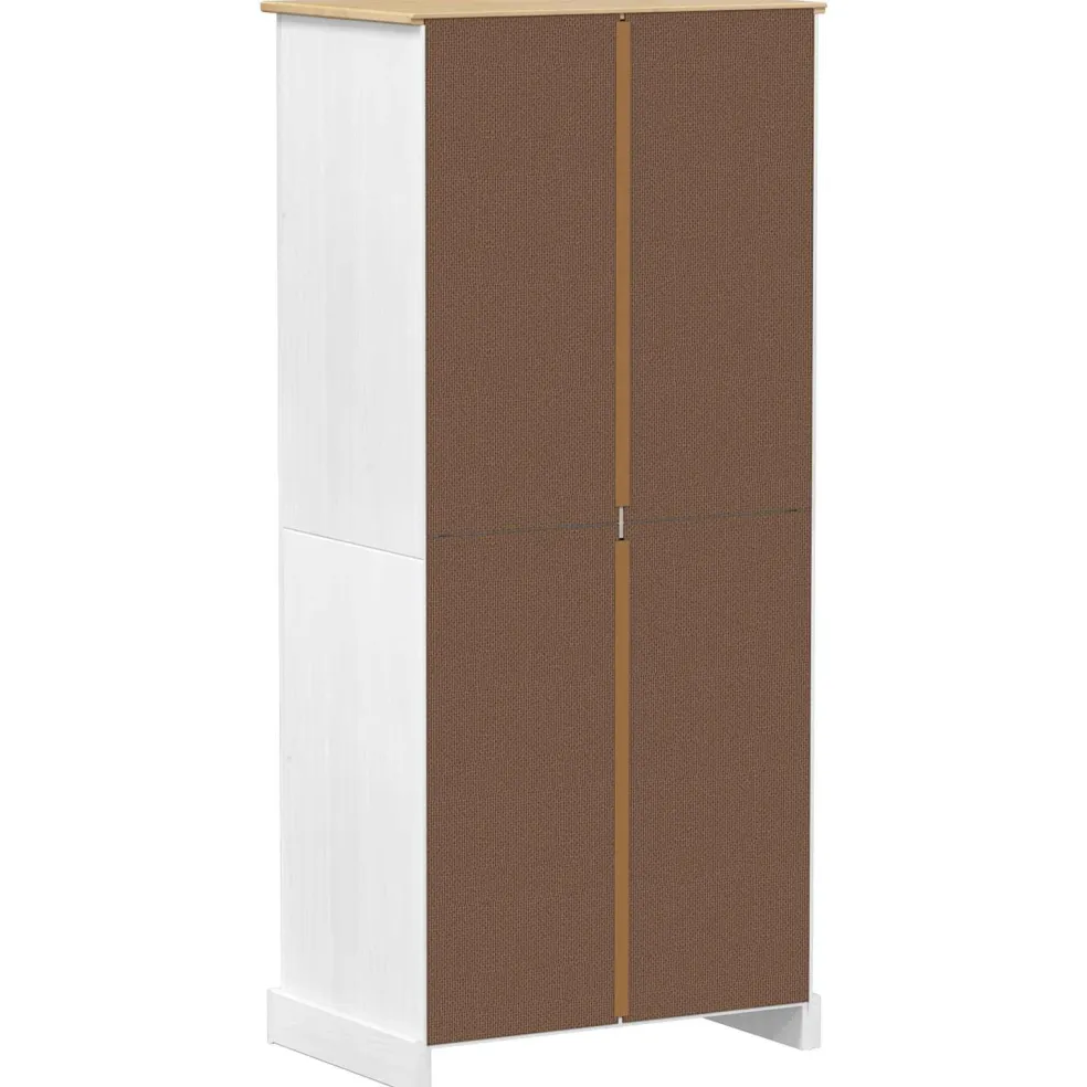 vidaXL Kasten Wit 76 x 50 x 170 cm Massief grenenhout