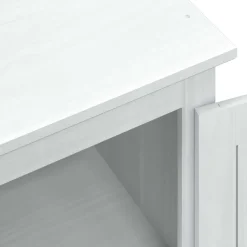vidaXL Kasten Wit 55 x 50 x 170 cm Massief grenenhout
