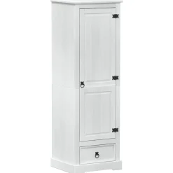 vidaXL Kasten Wit 55 x 50 x 170 cm Massief grenenhout