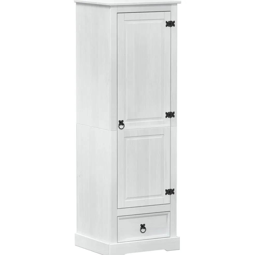 vidaXL Kasten Wit 55 x 50 x 170 cm Massief grenenhout