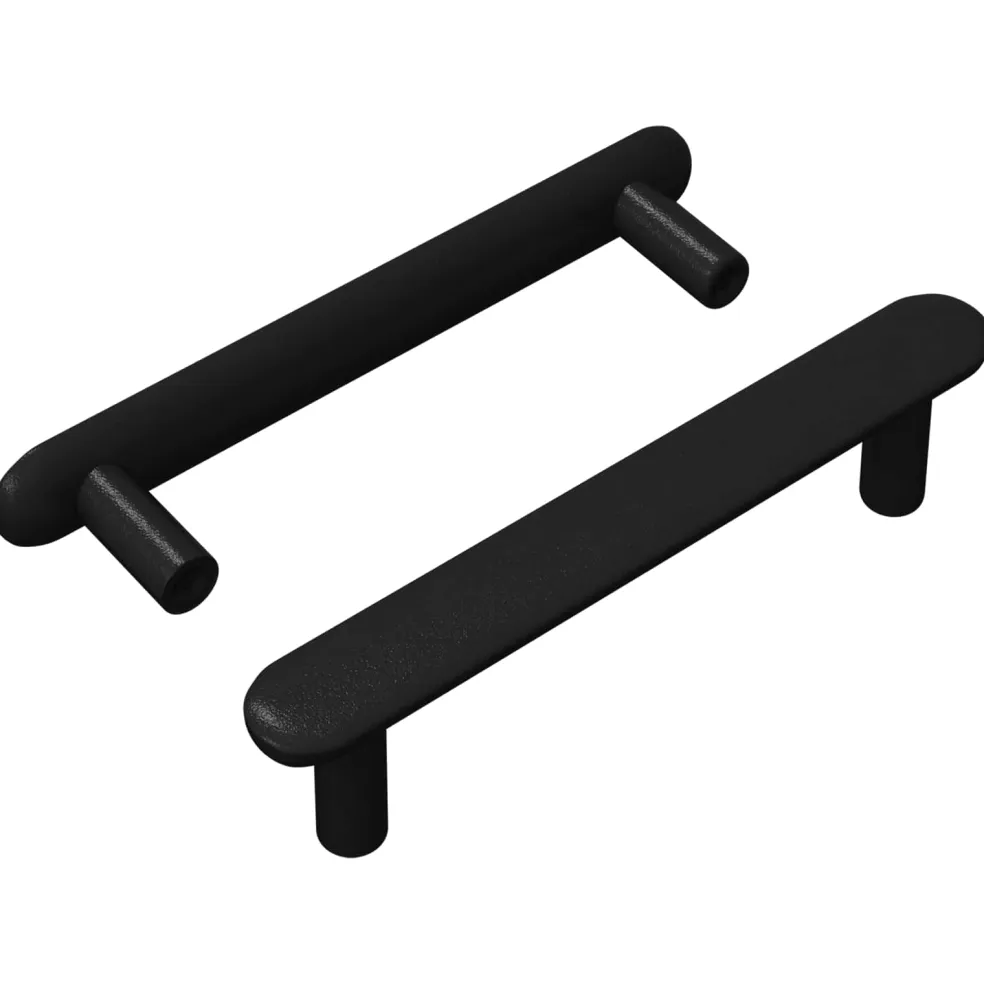 vidaXL Kasthandgreep 2 st Zwart 121 x 16.6 x 28.3 mm IJzer
