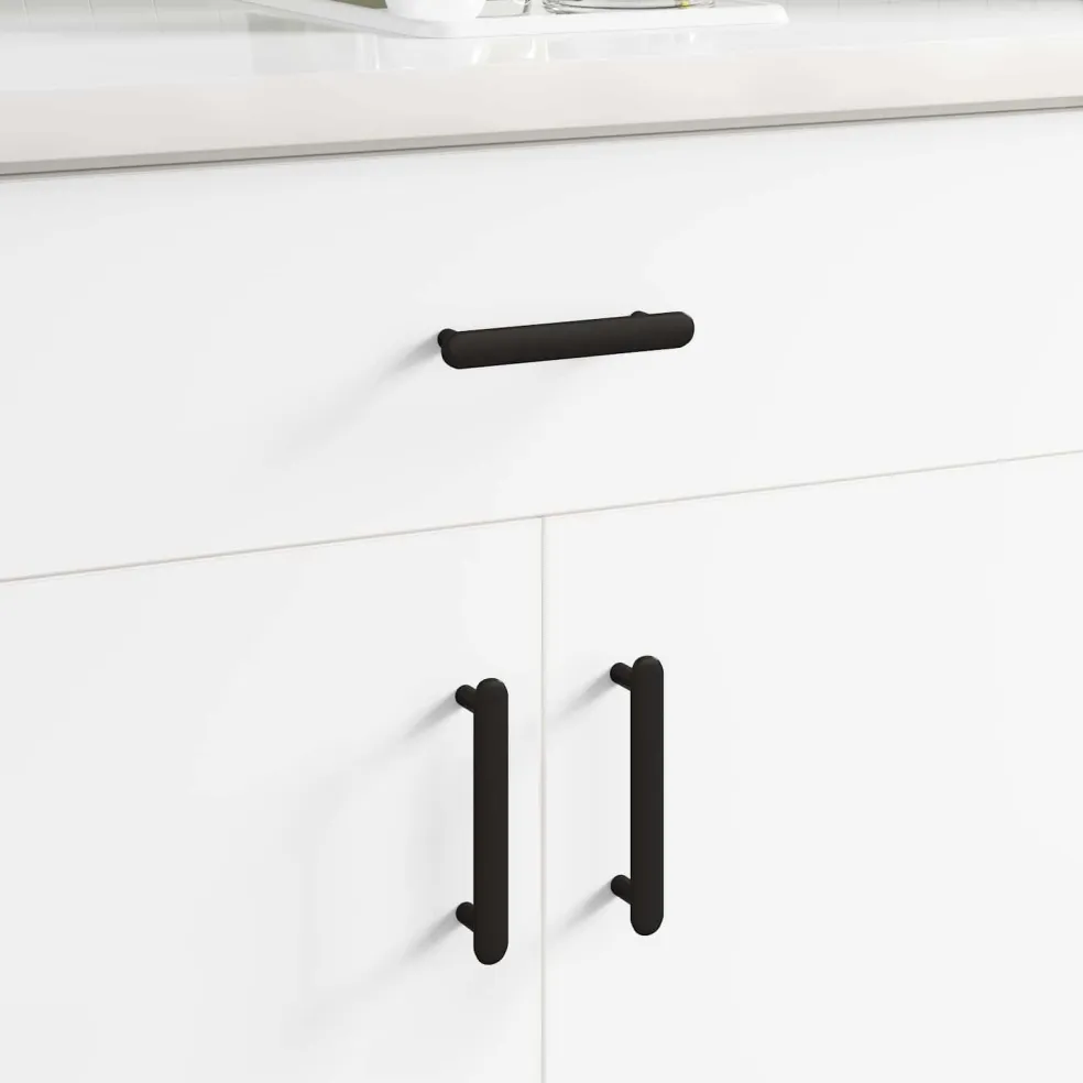 vidaXL Kasthandgreep 2 st Zwart 121 x 16.6 x 28.3 mm IJzer