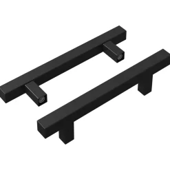vidaXL Kasthandgreep 2 st Zwart 150 x 12,3 x 35,2 mm Roestvrij staal