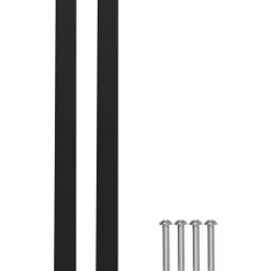 vidaXL Kasthandgreep 2 st Zwart 150 x 12,3 x 35,2 mm Roestvrij staal