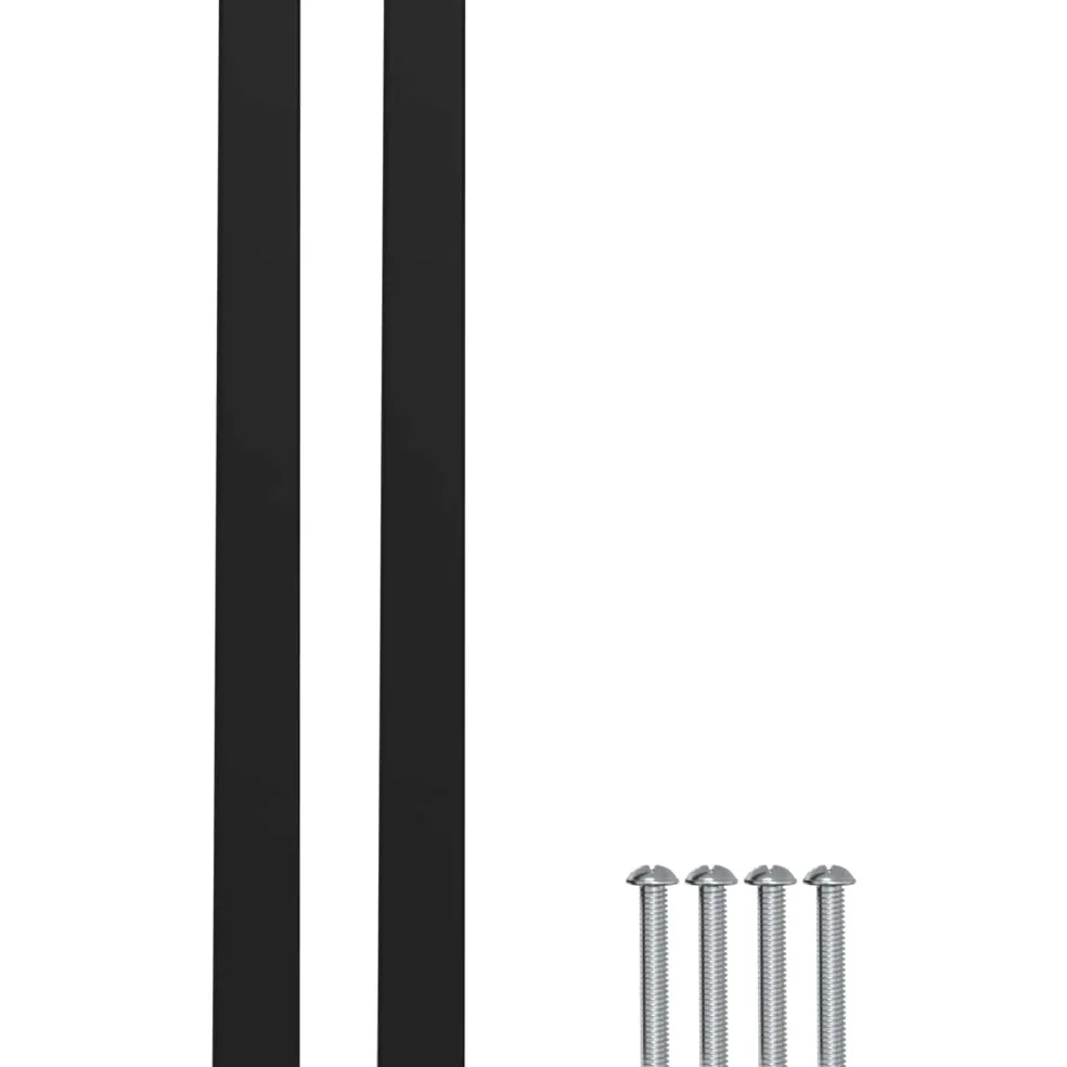 vidaXL Kasthandgreep 2 st Zwart 150 x 12,3 x 35,2 mm Roestvrij staal