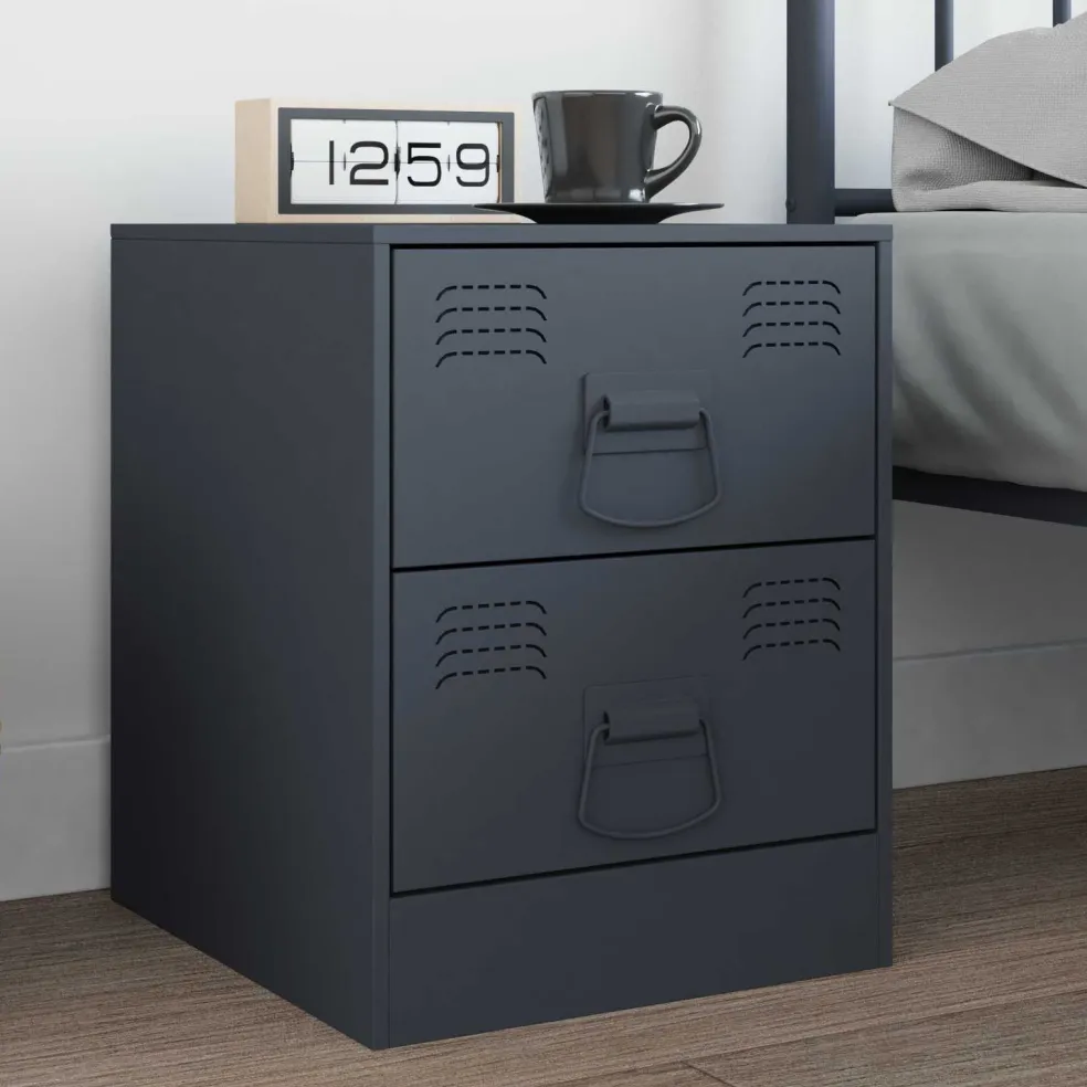 vidaXL Kast Handvatten 2 st Antraciet 85 x 45 mm Metaal