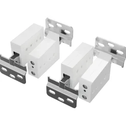 vidaXL Kast Hangbeugel 2 st Wit 70 x 48 x 19 mm Ijzer en Plastic