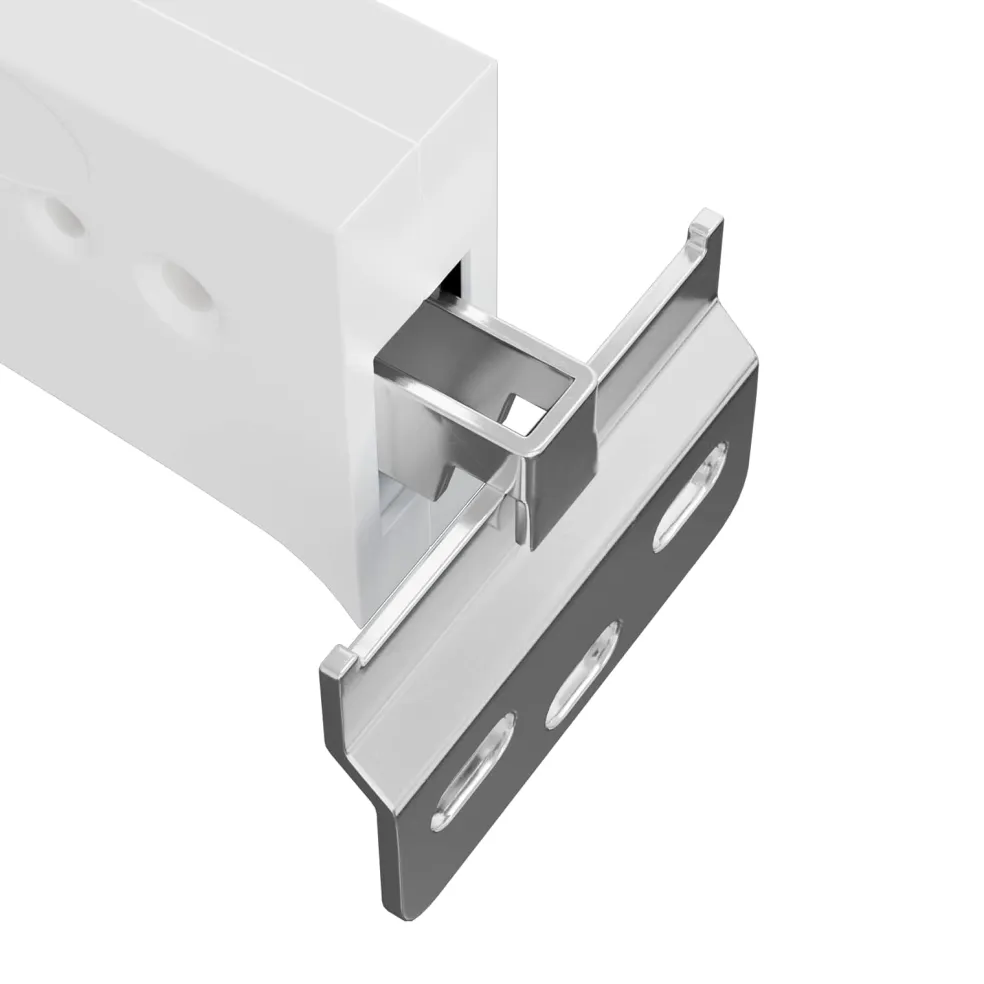 vidaXL Kast Hangbeugel 2 st Wit 70 x 48 x 19 mm Ijzer en Plastic