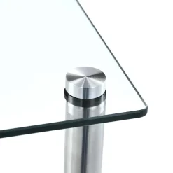 vidaXL Kastje 3-laags 40x40x67 cm gehard glas transparant