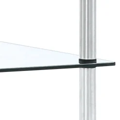 vidaXL Kastje 3-laags 40x40x67 cm gehard glas transparant