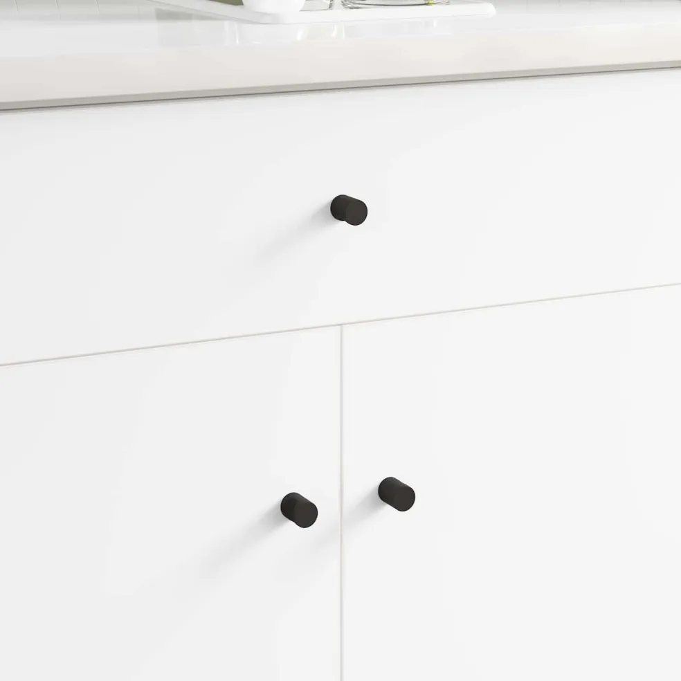 vidaXL Kastknoppen 2 st Zwart M4 x 12 mm IJzer