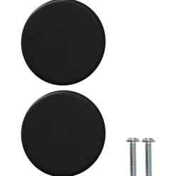 vidaXL Kastknop 2 st Zwart 18 x 23 mm IJzer