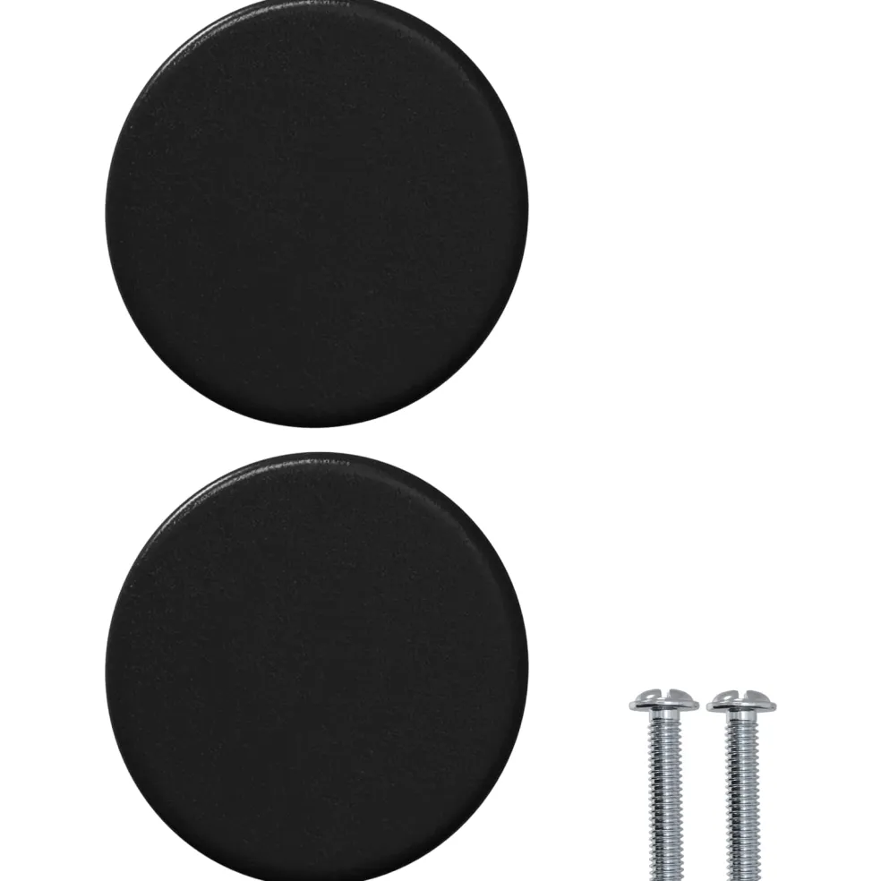 vidaXL Kastknop 2 st Zwart 18 x 23 mm IJzer