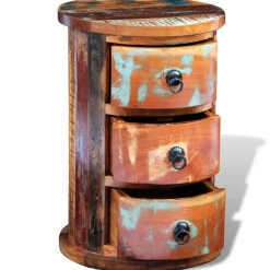 vidaXL Kast met 3 lades massief gerecycled hout
