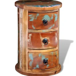 vidaXL Kast met 3 lades massief gerecycled hout