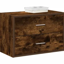 vidaXL Kast met 2 lades 60x31x40 cm bewerkt hout gerookt eikenkleurig