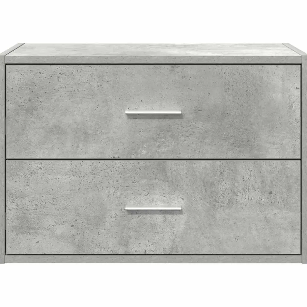 vidaXL Kast met 2 lades 60x31x40 cm bewerkt hout betongrijs