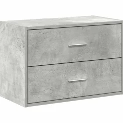 vidaXL Kast met 2 lades 60x31x40 cm bewerkt hout betongrijs