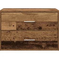 vidaXL Kast met 2 lades 60x31x40 cm bewerkt hout oud houtkleurig