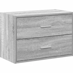 vidaXL Kast met 2 lades 60x31x40 cm bewerkt hout grijs sonoma eiken