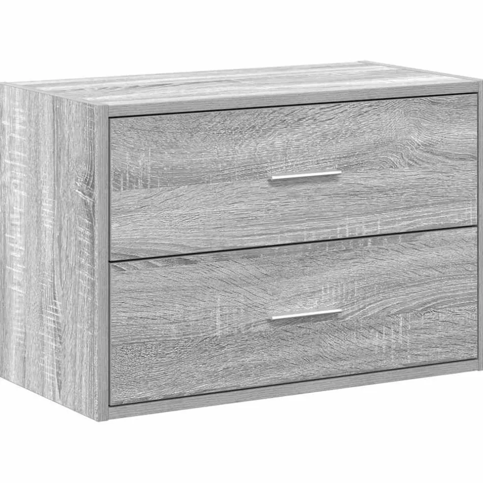 vidaXL Kast met 2 lades 60x31x40 cm bewerkt hout grijs sonoma eiken
