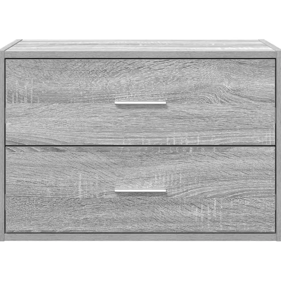 vidaXL Kast met 2 lades 60x31x40 cm bewerkt hout grijs sonoma eiken