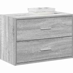 vidaXL Kast met 2 lades 60x31x40 cm bewerkt hout grijs sonoma eiken