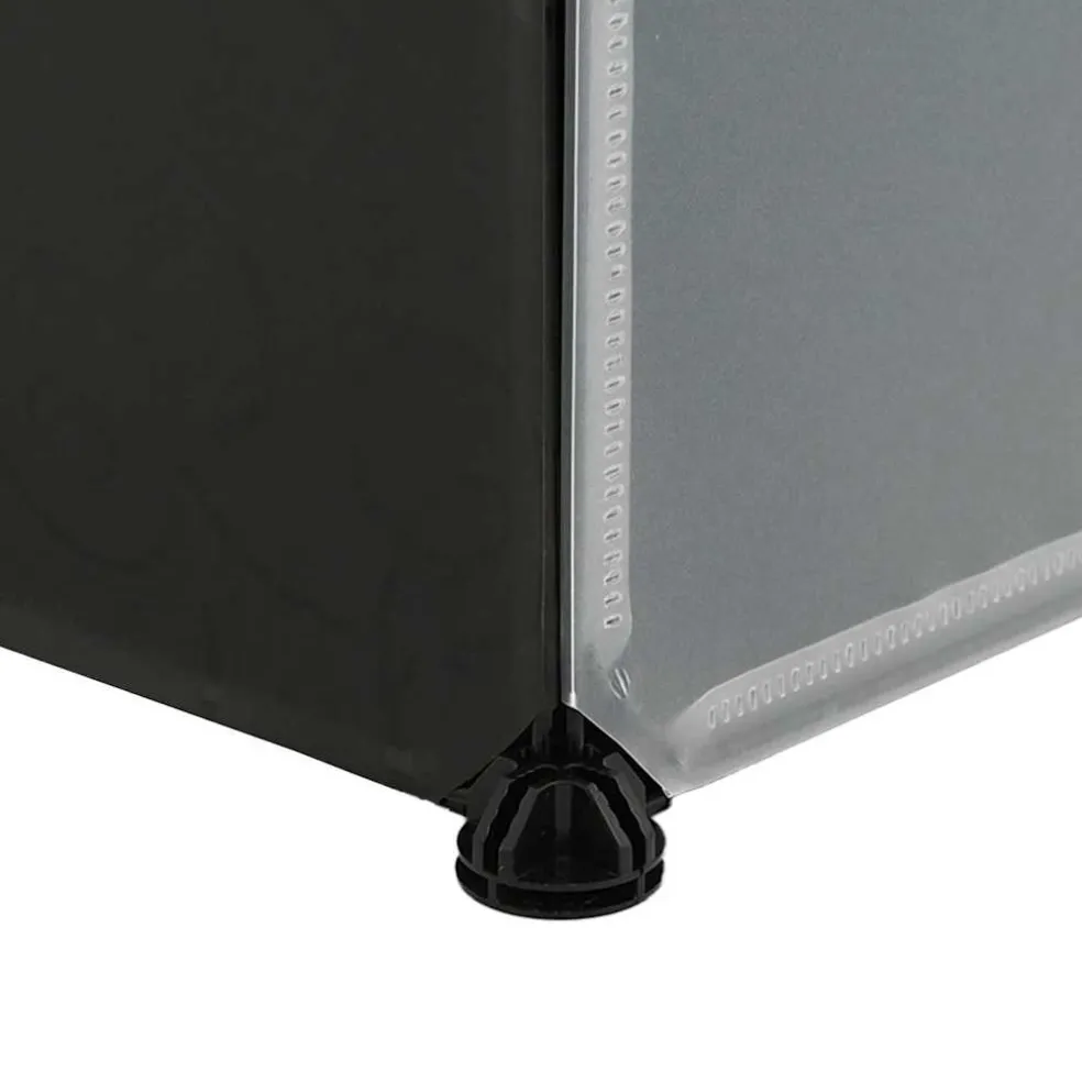 vidaXL Kast met 9 vakken modulair 109x36,5x143 cm zwart en wit