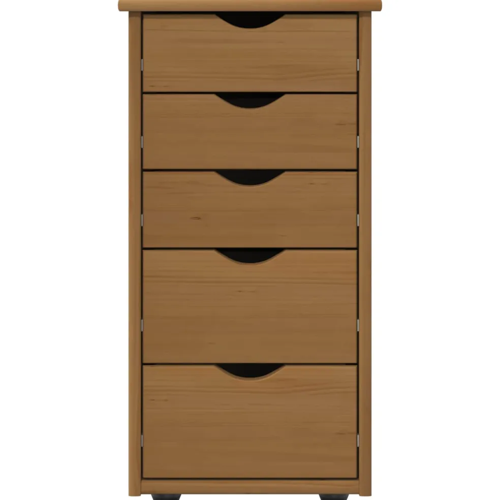 vidaXL Kast 34 x 39 x 61,5 cm Massief Vurenhout Honingbruin