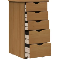 vidaXL Kast 34 x 39 x 61,5 cm Massief Vurenhout Honingbruin