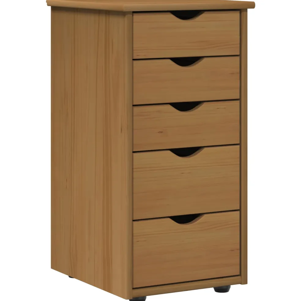 vidaXL Kast 34 x 39 x 61,5 cm Massief Vurenhout Honingbruin
