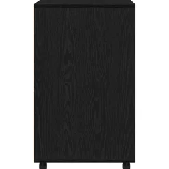 vidaXL Kast Zwart Eiken 60 x 48 x 74.5 cm Met wielen