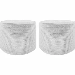 vidaXL Katoen Touw 2 st 2 mm 100 m Wit 100% Katoen