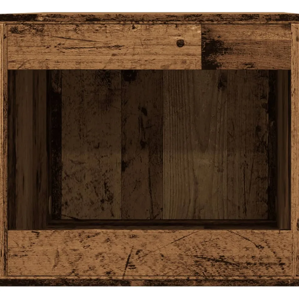 vidaXL Kattenbakkast 47x59x42 cm bewerkt hout oud houtkleurig