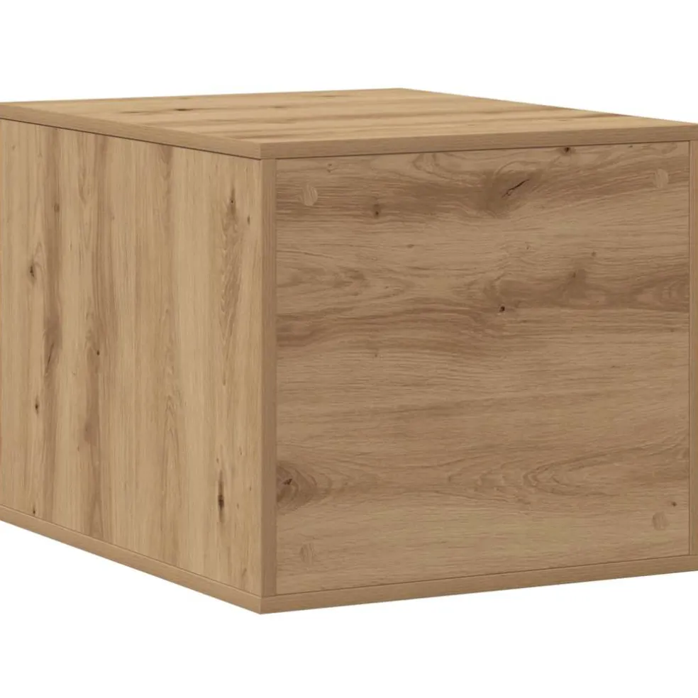 vidaXL Kattenbakkast 47x59x42 cm bewerkt hout artisanaal eikenkleurig