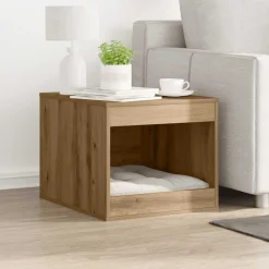 vidaXL Kattenbakkast 47x59x42 cm bewerkt hout artisanaal eikenkleurig