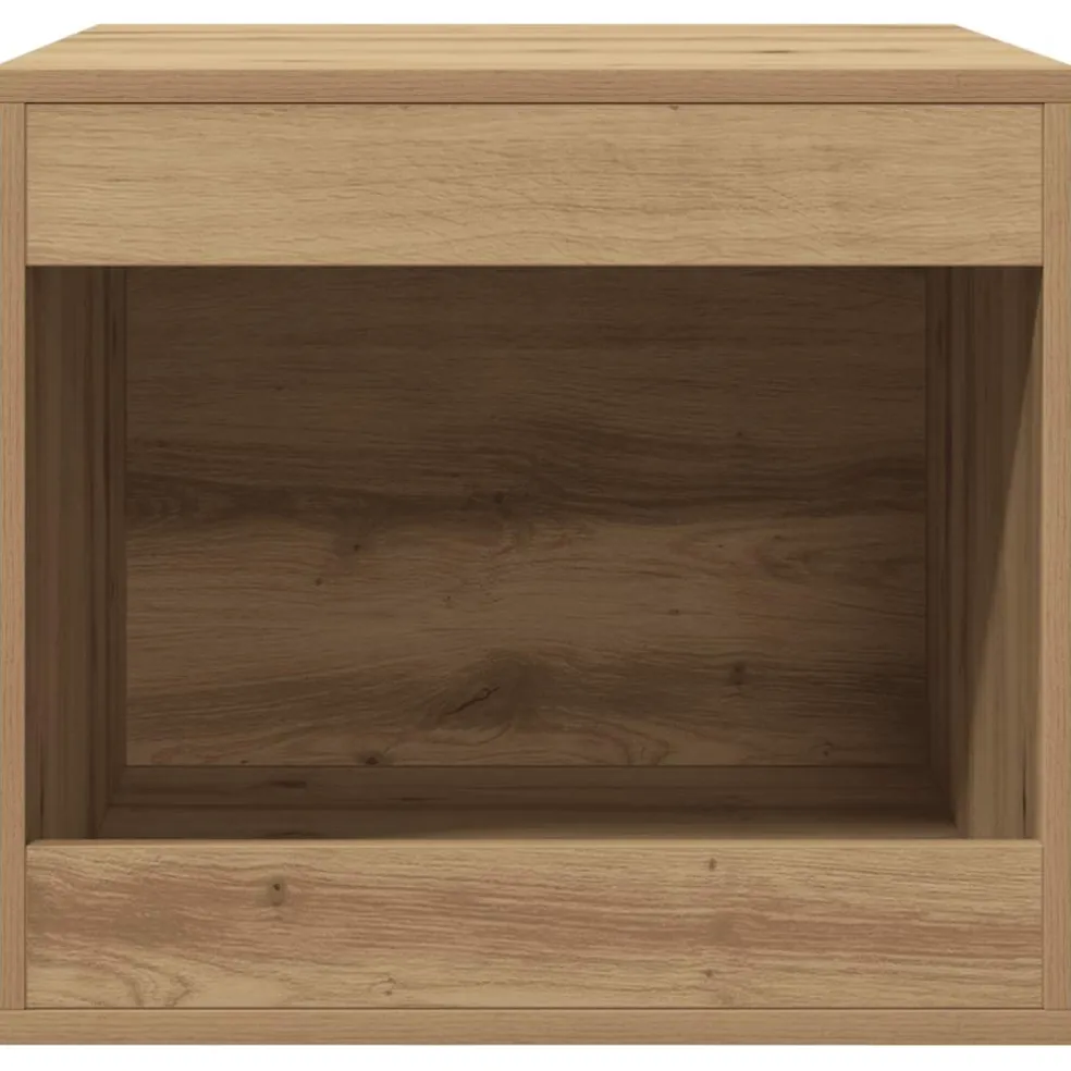 vidaXL Kattenbakkast 47x59x42 cm bewerkt hout artisanaal eikenkleurig