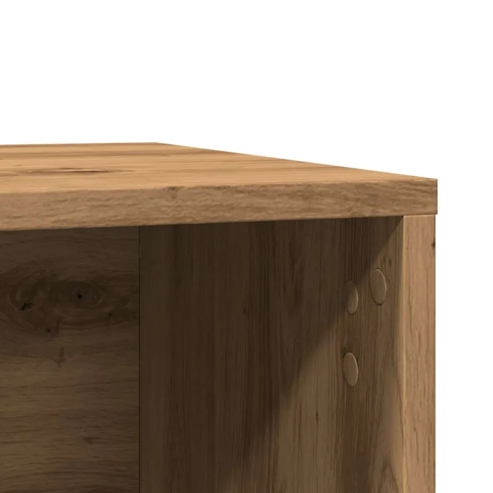 vidaXL Kattenbakkast 60x40x40 cm bewerkt hout artisanaal eikenkleurig