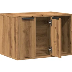 vidaXL Kattenbakkast 60x40x40 cm bewerkt hout artisanaal eikenkleurig
