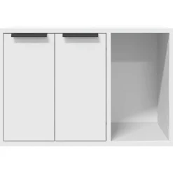 vidaXL Kattenbakkast 60x40x40 cm bewerkt hout wit