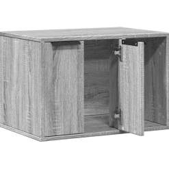 vidaXL Kattenbakkast 60x40x40 cm bewerkt hout grijs sonoma eikenkleur