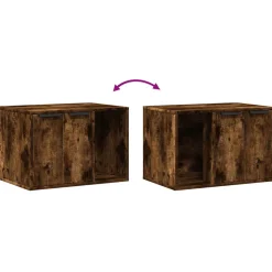 vidaXL Kattenbakkast 60x40x40 cm bewerkt hout gerookt eikenkleurig