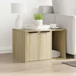 vidaXL Kattenbakkast 60x40x40 cm bewerkt hout sonoma eikenkleurig