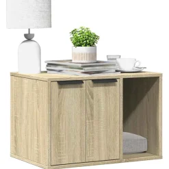 vidaXL Kattenbakkast 60x40x40 cm bewerkt hout sonoma eikenkleurig