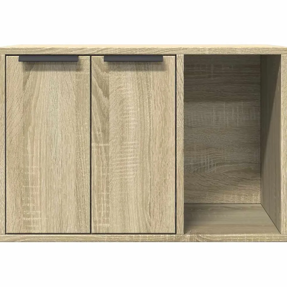 vidaXL Kattenbakkast 60x40x40 cm bewerkt hout sonoma eikenkleurig