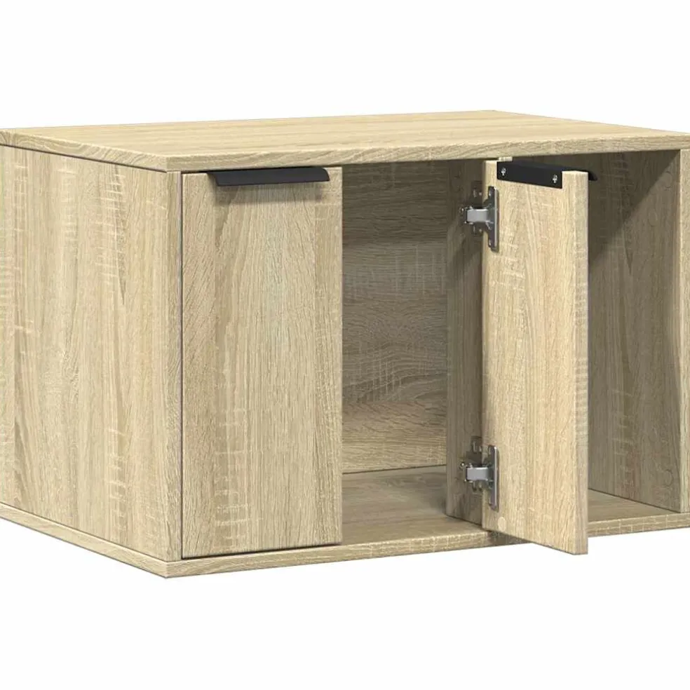 vidaXL Kattenbakkast 60x40x40 cm bewerkt hout sonoma eikenkleurig